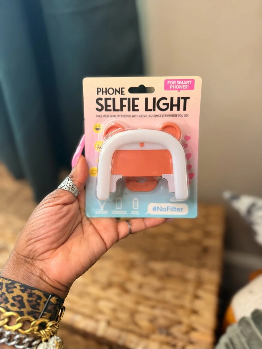 2-Pack Phone Selfie Lights Clip-On LED Pink & Yellow New